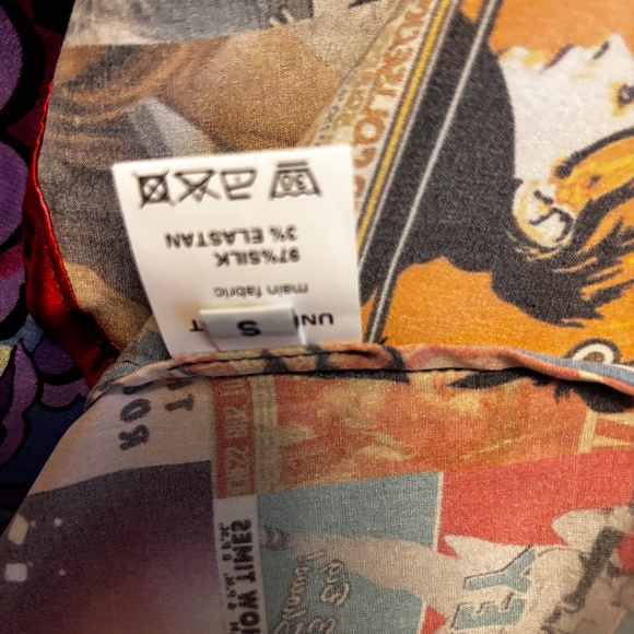 Unbreak.IT Italy Disco Silk  Blouse Button Down Multi Color Small NWT - Picture 4 of 13